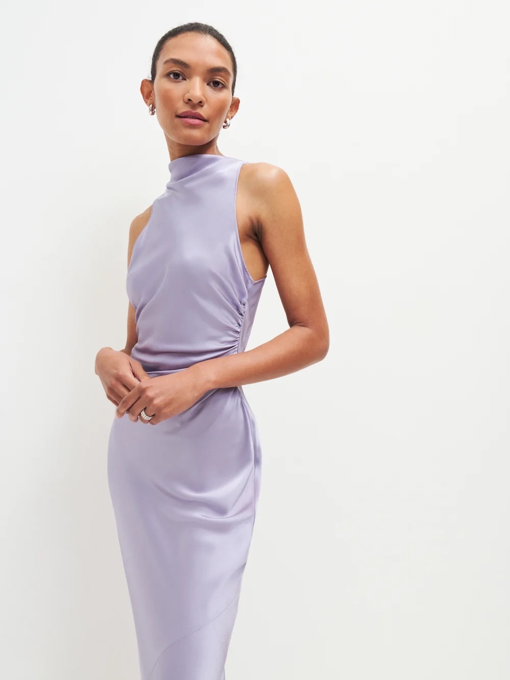 Reformation Casette Silk Dress — Aura — 12 — NWT